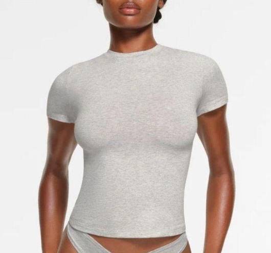 SKIMS Cotton Jersey T-Shirt NET HEATHER GREY