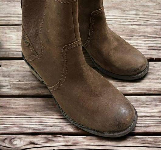 Teva  Anaya Chelsea Waterproof Brown Leather Boots Booties Size 6.5‎