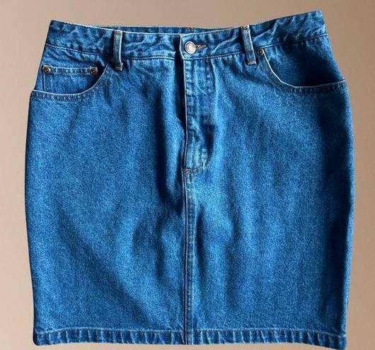 Newport News Vintage  Jeanology Collection 1980s Denim Skirt Size 10 100% Cotton