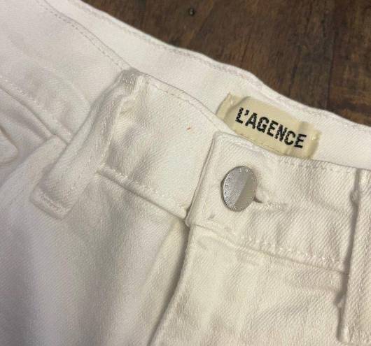 L'Agence  NWOTs White Sada High Rise Crop Slim Jeans $255