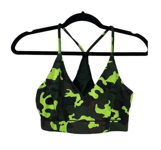 Free People  Bra Small Sports Brami Tide Is High Neon Camo Racerback FP Movement