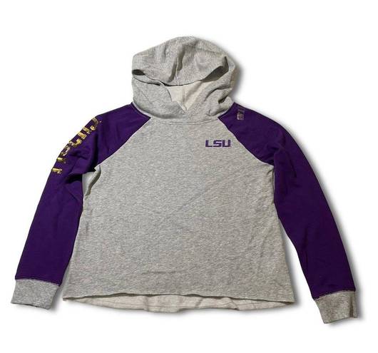 5th & Ocean NWOT Girls’ XL/Ladies’ S LSU Tigers Hoodie Sweatshirt Sweater Gray Purple Gold Sequins New