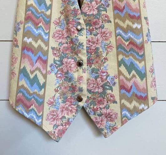 American Vintage  Grandma Curtain Vest Yellow Mixed Multi 1X