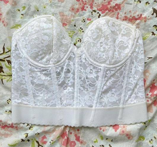 Frederick's of Hollywood  White Lace Bustier Top