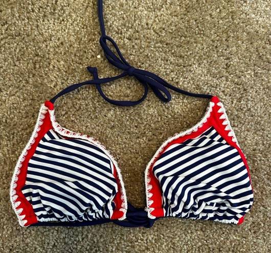 Mossimo Supply Co Women’s Mossimo Red White And Blue Striped String Bikini - Fourth of July