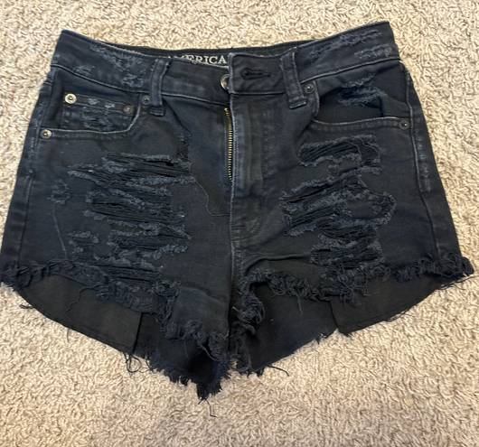 American Eagle Black Denim Shorts