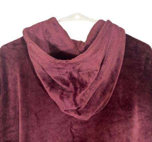 32 Degrees Heat 32 Degree Heat Mauve Wine Hooded Heavy Lounge Cozy Sleepwear Robe Women Sz S/M