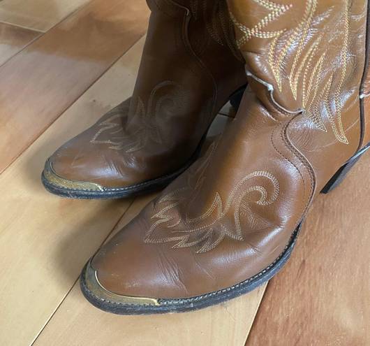 Justin Boots Brown Leather Justin Cowgirl Boots