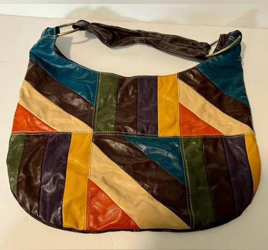 Chateau Women’s  Multicolor Faux Leather Boho Hobo Bag