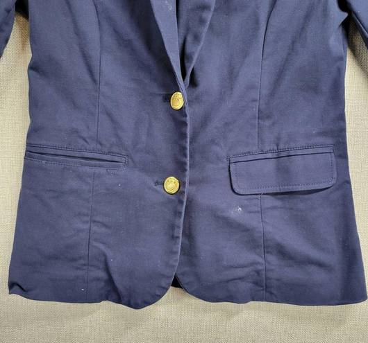 Tommy Hilfiger  Womens Blazer Size 4 Blue Tailored Fit Gold Buttons Career Work