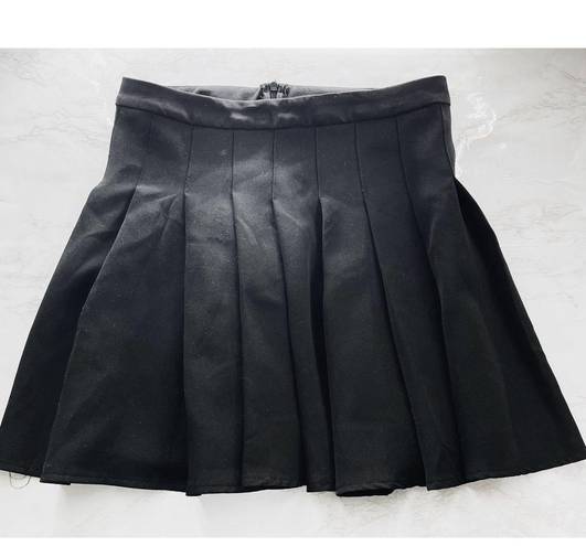 Princess Polly  Lucid Mini Pleated Tennis Skirt Black High Waisted US 6