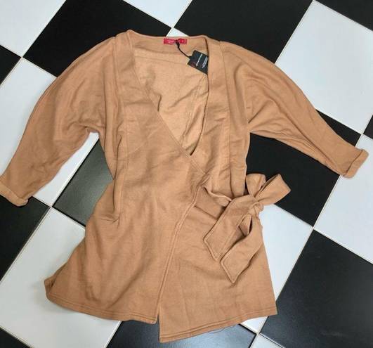 n:philanthropy NWT  Bresson Wrap Dress Duster Cardigan Sweater Camel Oversized S