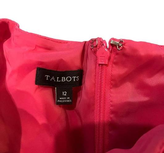 Talbots  Women's Size 12 Pink Sleeveless Sheath Knee Length Dress