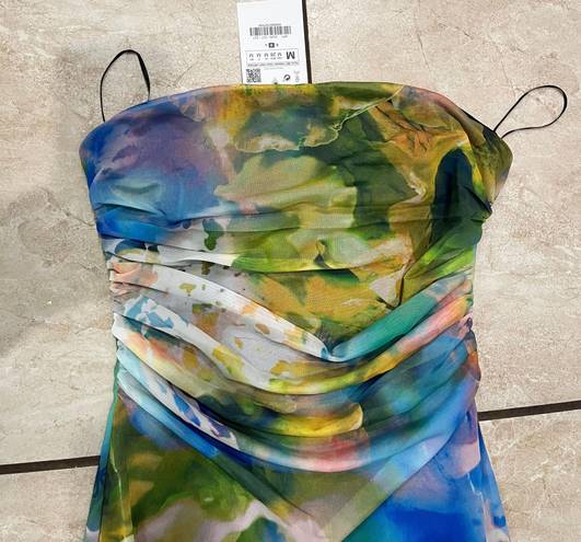 ZARA Water Color Maxi Dress