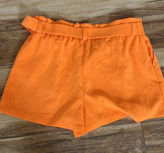 Nine West  orange belted dress shorts