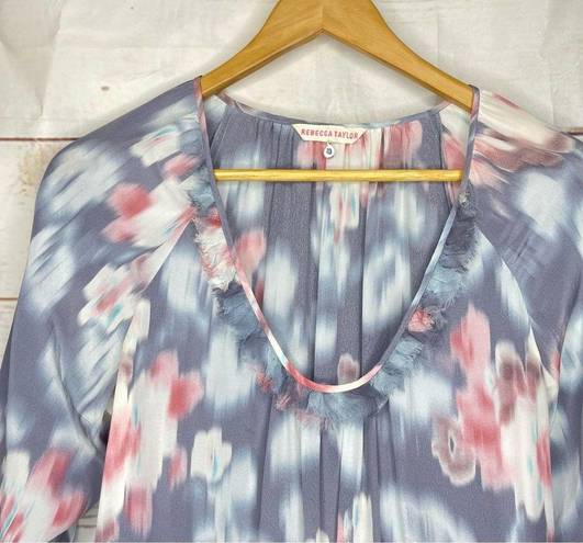 Rebecca Taylor  • Mini Dress • Floral • Medium • Long Sleeve • 100 Silk • Size 8