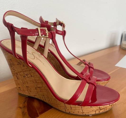 Jessica Simpson Red Wedges