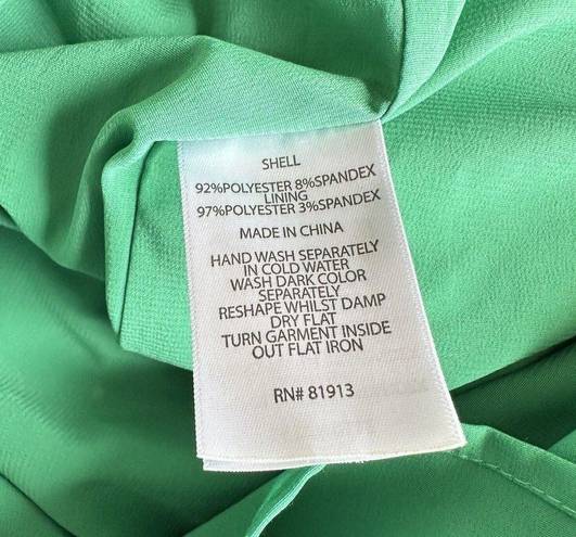 Tracy Reese PLENTY by  Emerald Green Sheath Dress Size 12 Laser Cut Knee Length