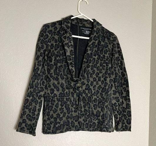 Majestic  Filatures Leopard Print Cotton/Cashmere Blazer silk 1