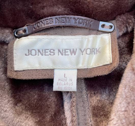 Jones New York Vintage  Brown Maxi Fur Trench Coat