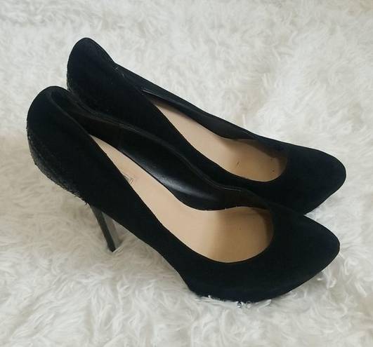 H by Halston Halston Black Suede Pumps Sz 9.5B