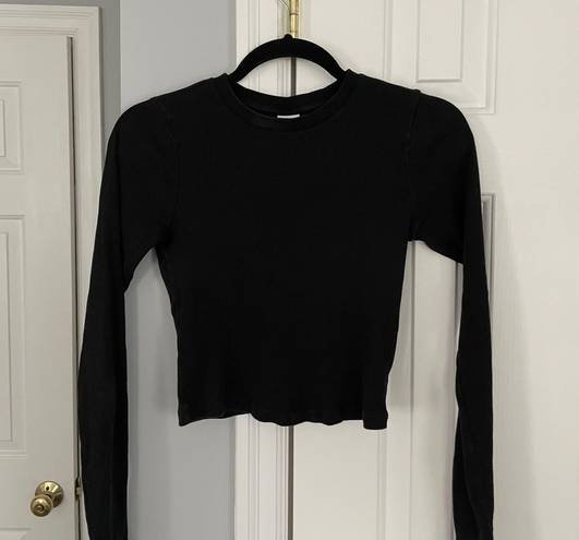 Aritzia TNA Black Ribbed Long sleeve