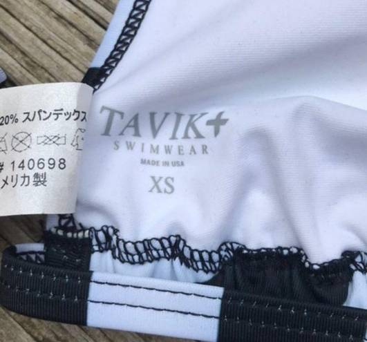 Tavik swim Black and White Striped Tavik Vivienne Triangle Bikini Top