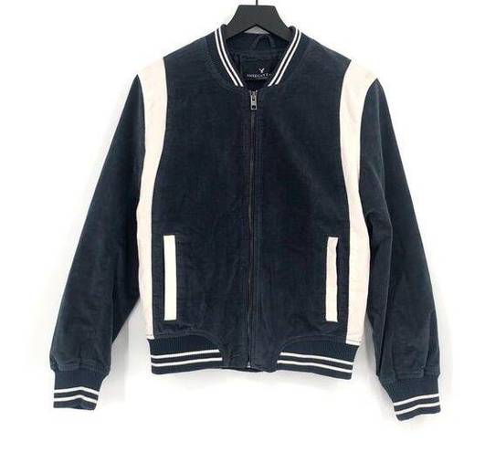 American Eagle  Honestly Bomber Jacket Navy White S