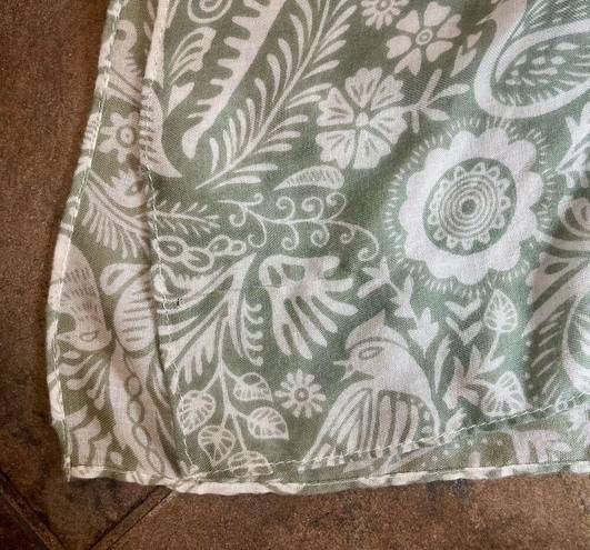 Yeti NWT Yak &  Green Floral Thin Shawl Cardigan One Size