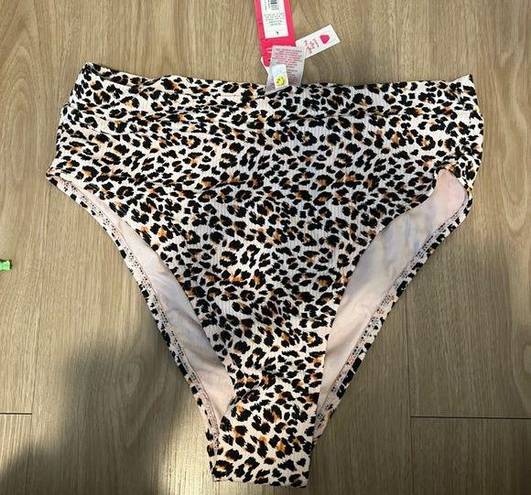 Target High Leg High Waist Leopard Print bikini bottom