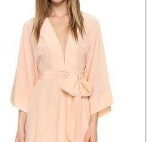 Yumi Kim $238  Tokyo Night Kimono Silk Dress in Blush Pink Women Size Small New