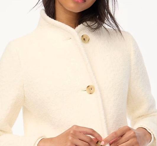 J.Crew  NWT Textured Wool Blend Coat in Ivory Size 8