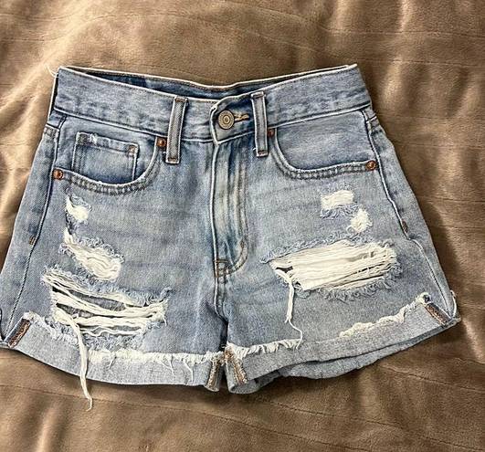 Aeropostale Ripped Jean Shorts