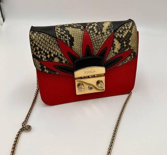 Furla  METROPOLIS
Crossbody Mini Red/ Snake design