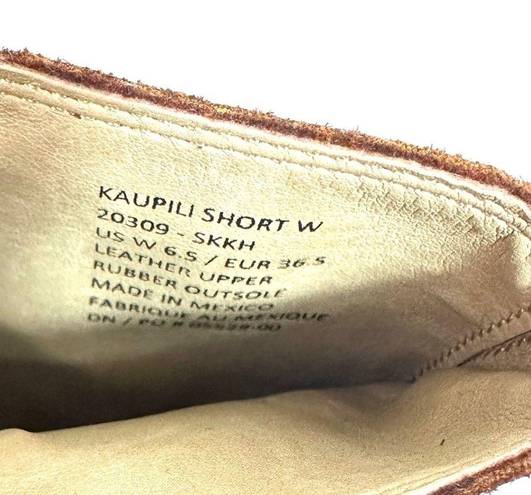 Olukai  Kaupili Short Women's 6.5 Brown Leather Boots