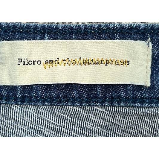 Pilcro  Anthropologie Jean Shorts Size 25" Blue Stet Low-Rise Roll-Up Hem Stretch