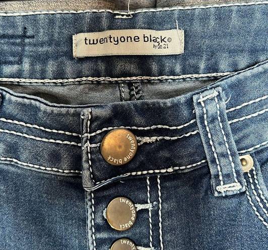 Twenty One  BLACK BY RUE 21 HIGH WAISTED JEGGING FLEX BLUE JEANS SIZE 7/8