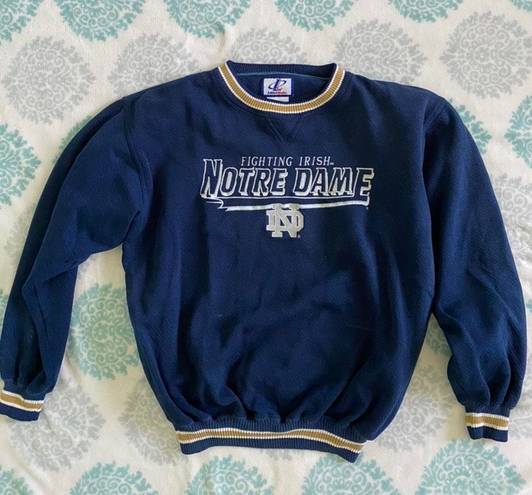 Vintage Notre Dame Sweatshirt Blue Size XL