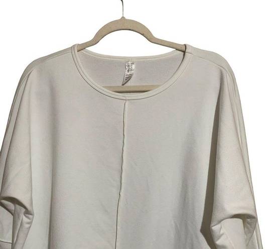 Spanx  Womens Size Medium White Perfect Length Dolman Sweatshirt Blouse Top