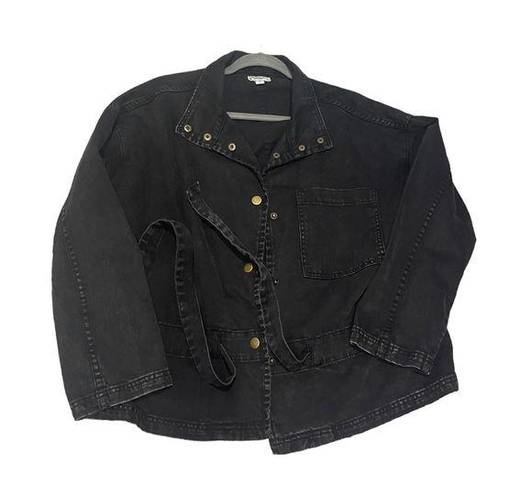 easel WOMEN'S  BLACK DENIM JACKET