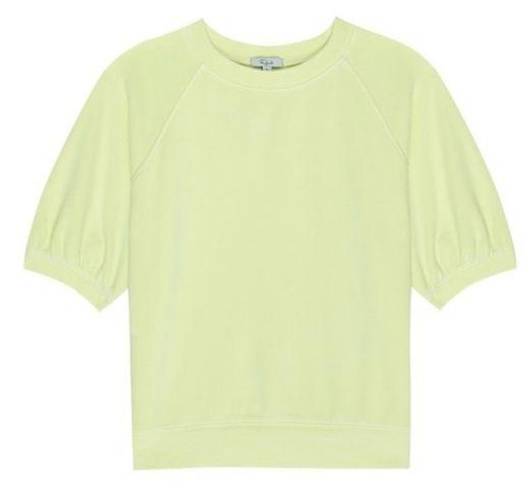 Rails Lia Puff Sleeve Cropped Sweatshirt Top Limon Size Small