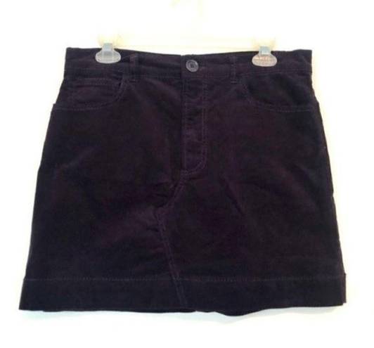 Chelsea and Violet NEW NWT CHELSEA VIOLET Eggplant Plum Purple Corduroy High Waisted Mini Skirt 28