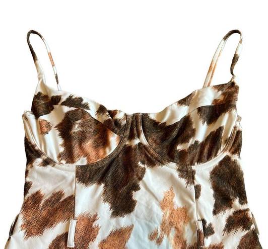 We Wore What  Danielle One Piece Cowhide Swimsuit Bathing Suit Size XS Women's