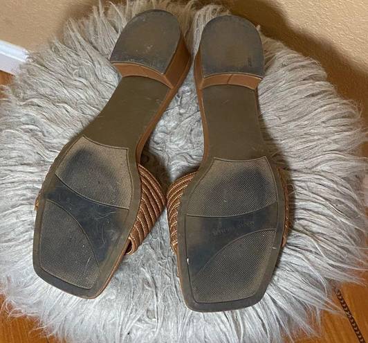 Marc Fisher  Square Toe Brown Slide Heel - Sz 8