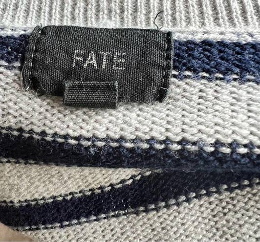 FATE. Striped Blue Gray Cardigan