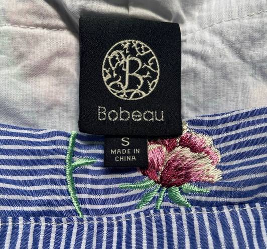 Bobeau - Floral Striped Pattern Dress