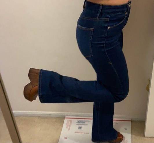 Good American high waisted flared jeans. 2