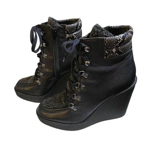 Jessica Simpson  Black Maelyn Wedge Ankle‎ Booties Sz 8.5M