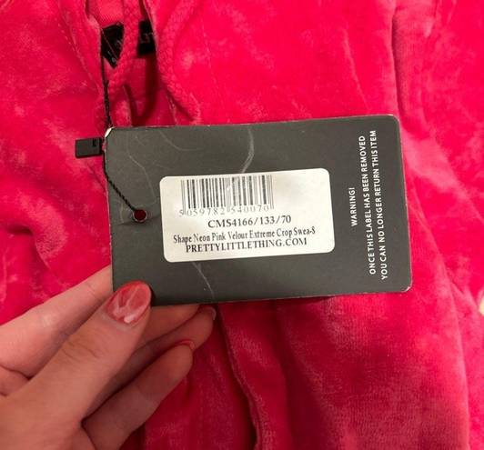 Pretty Little Thing NWT Pink  Velour Jacket