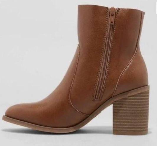 Brown ankle booties Size 8